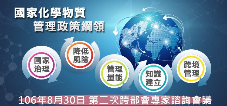 106年8月30日我國化學物質管理政策綱領（草案）第二次跨部會專家諮詢會議