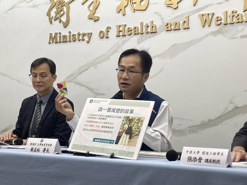 蔡孟裕署長（右1）說明減塑